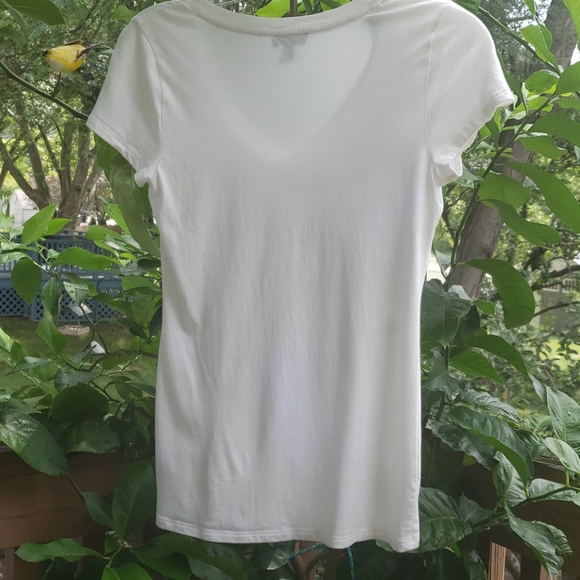 Express Sequin White Tee - Picture 4 of 4